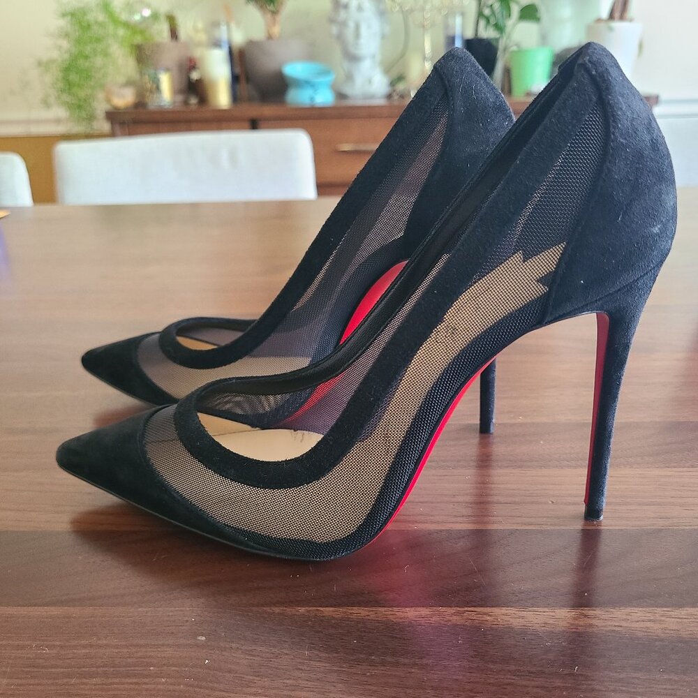 Christian Louboutin Veau Velours Rete Galativi 100 pumps